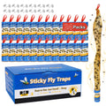 24 Pack Fly Strips Indoor Hanging Fruit Fly Trap Outdoor Sticky