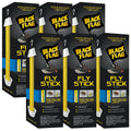 Black Flag Fly Stick, Trap Houseflies and Flying Insects, Pack of 6