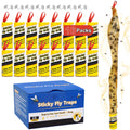 16 Pack Fly Strips Indoor Hanging Fly Trap Outdoor Sticky with Pins
